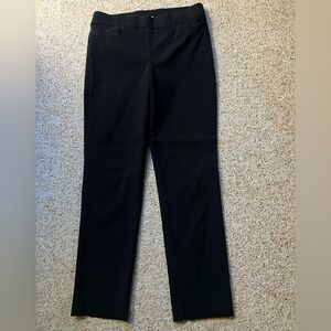 Black Straight Leg Pull-On Dress Pants